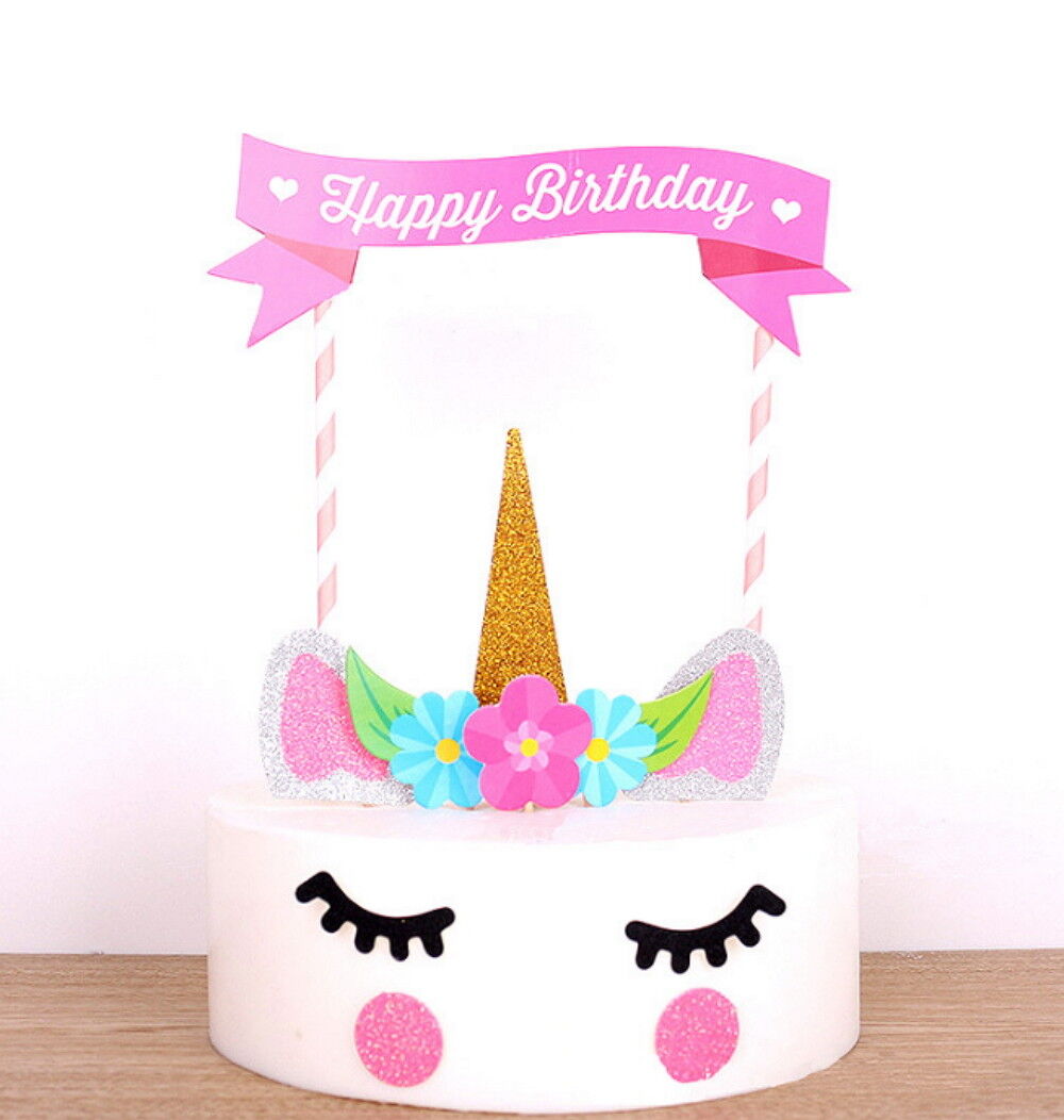 Kitcheniva Unicorn Cake Cupcake Topper Birthday Decoration