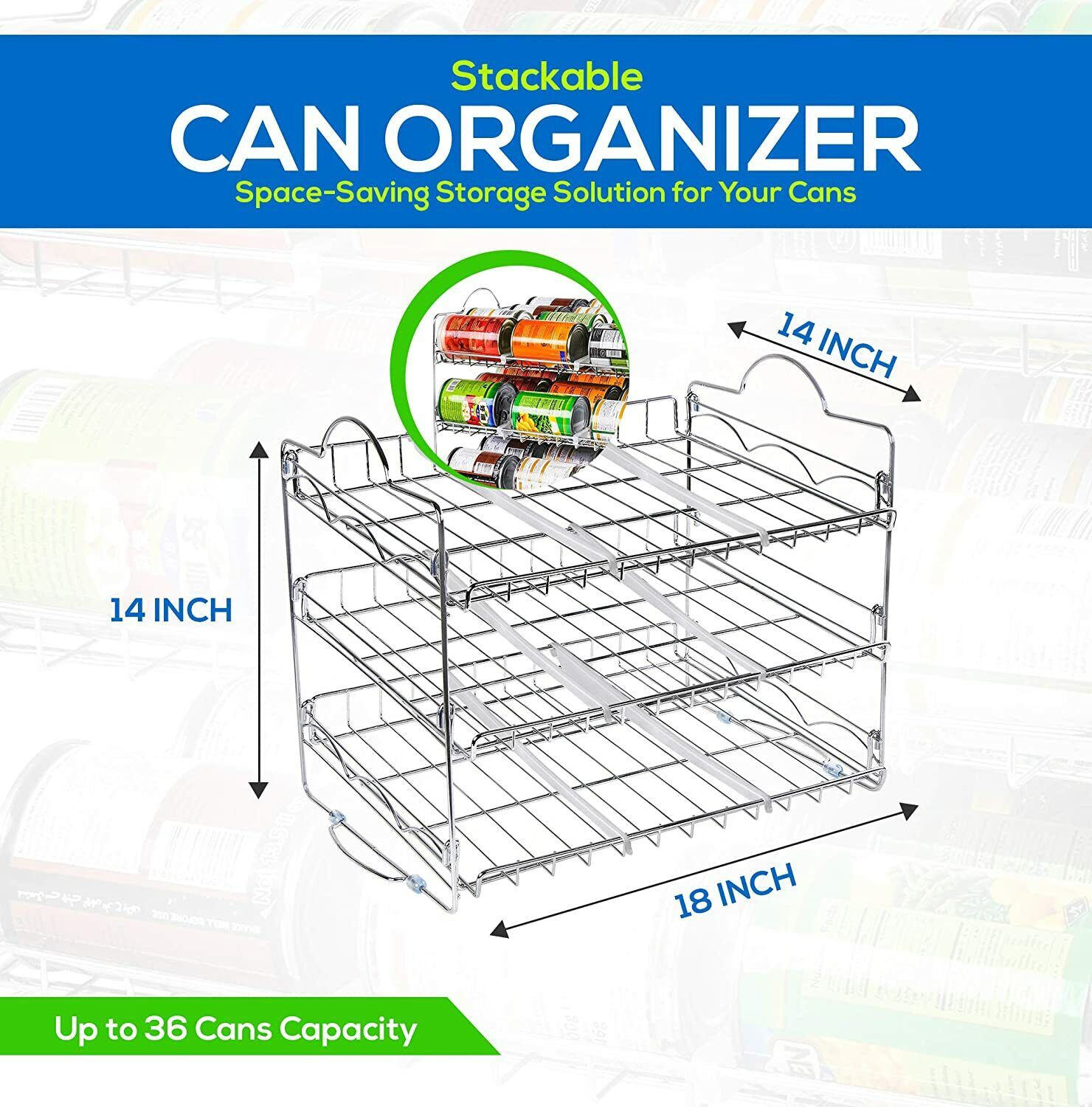 Kitcheniva Can Organizer Holds Up to 36 Cans