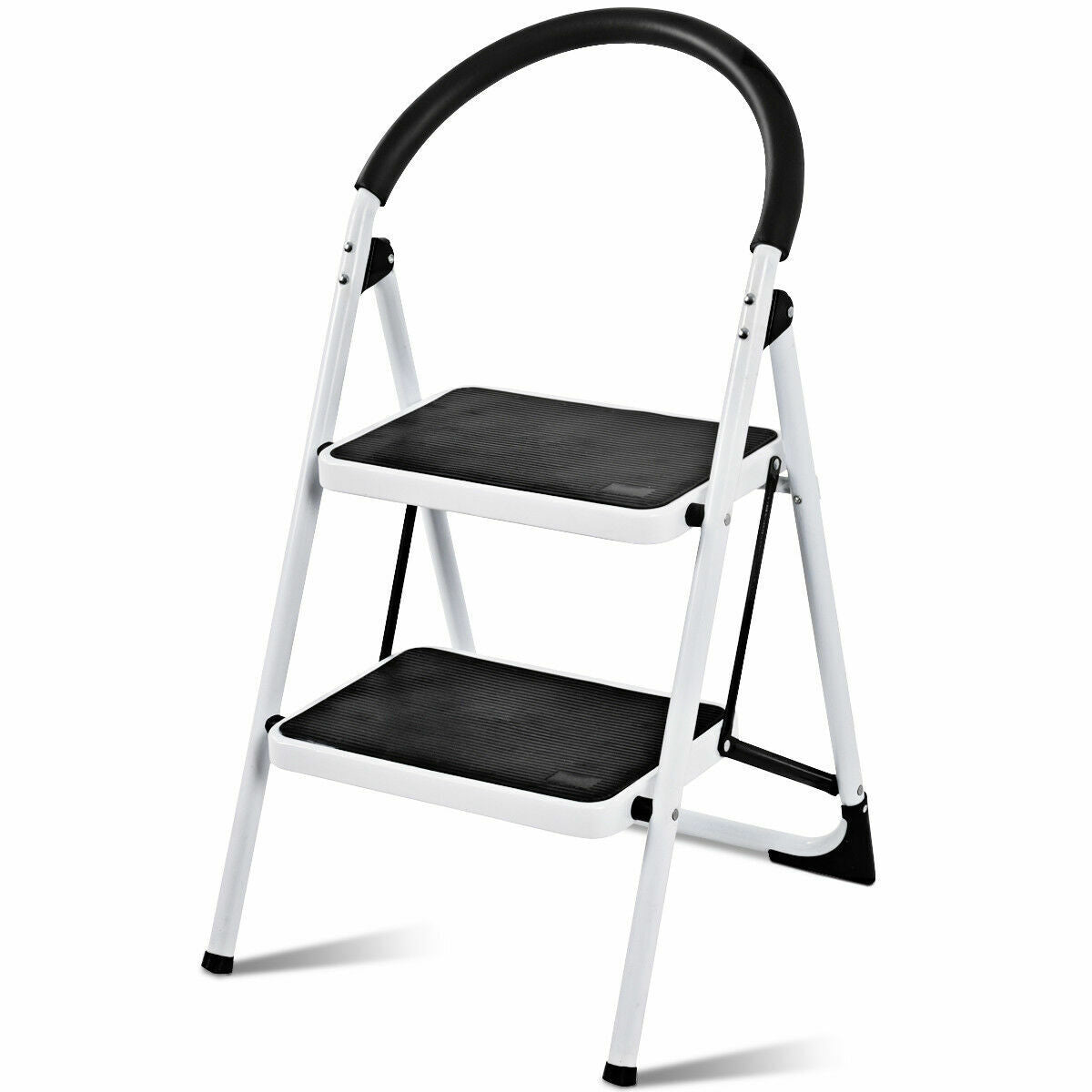 Kitcheniva Heavy Duty 2-Step Ladder Folding Stool 330Lbs Capacity