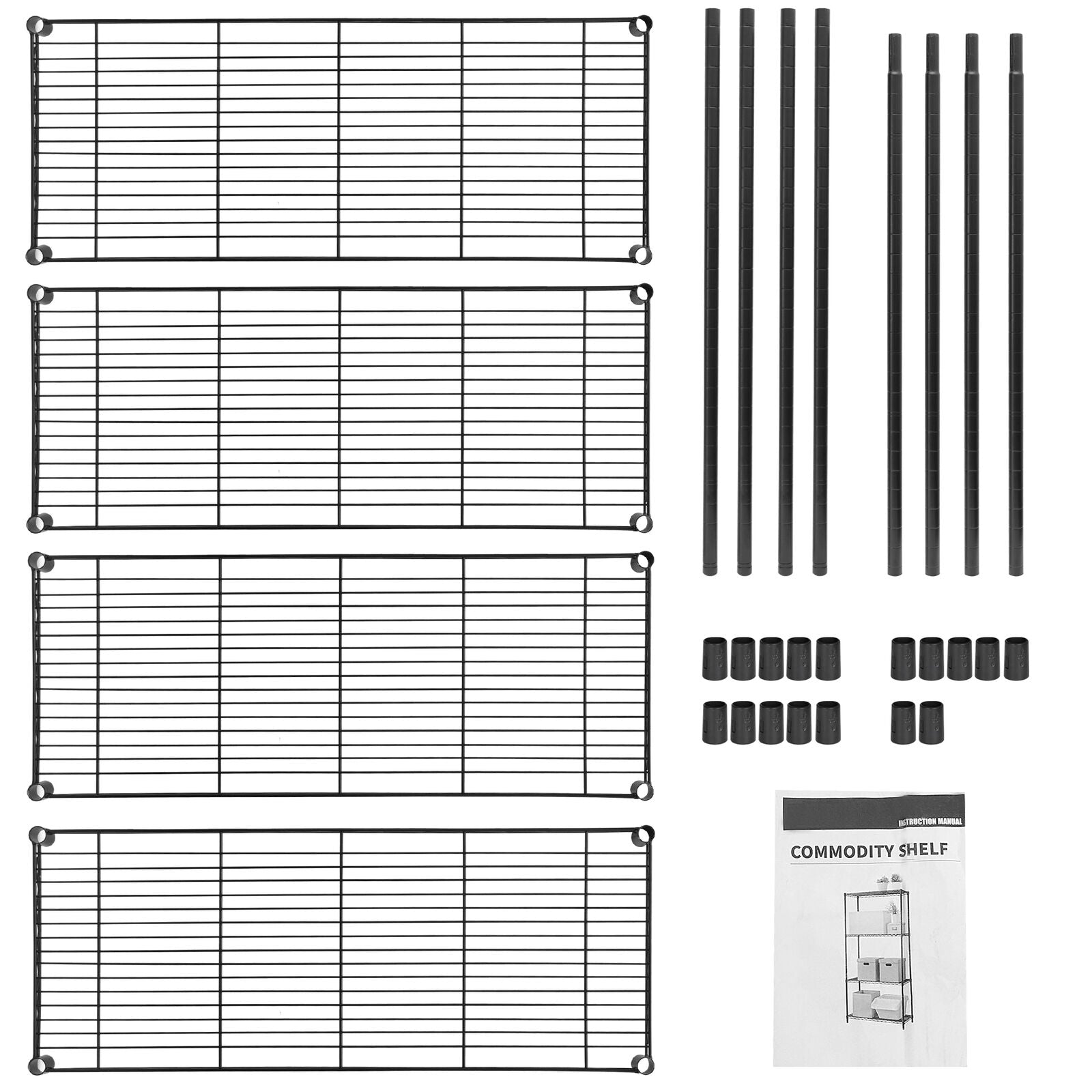 Kitcheniva 4-Tier Steel Organizer Wire Rack Heavy Duty Storage Shelving Unit