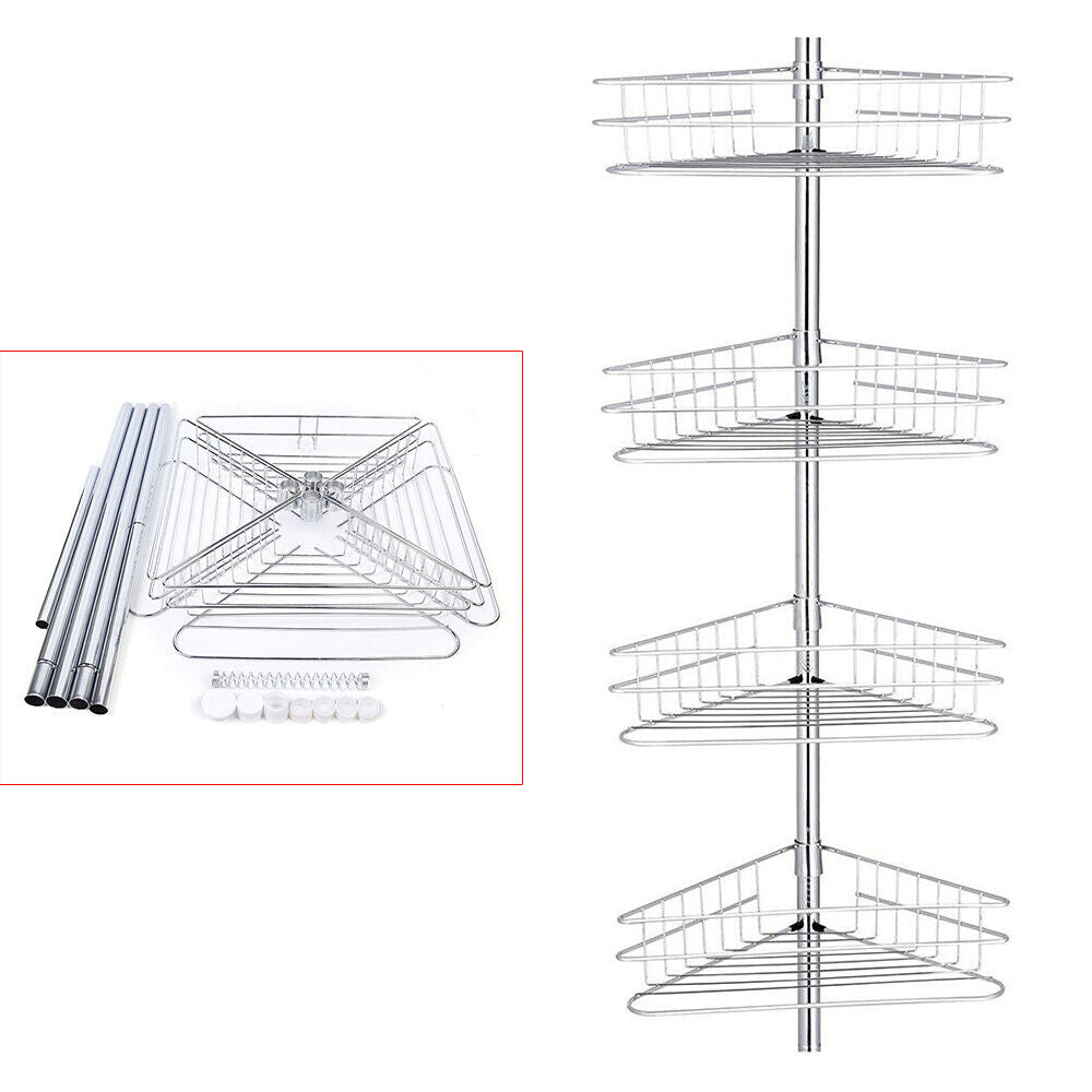 Kitcheniva 4-Layer Rustproof Bathroom Corner Shelf Shower Caddy