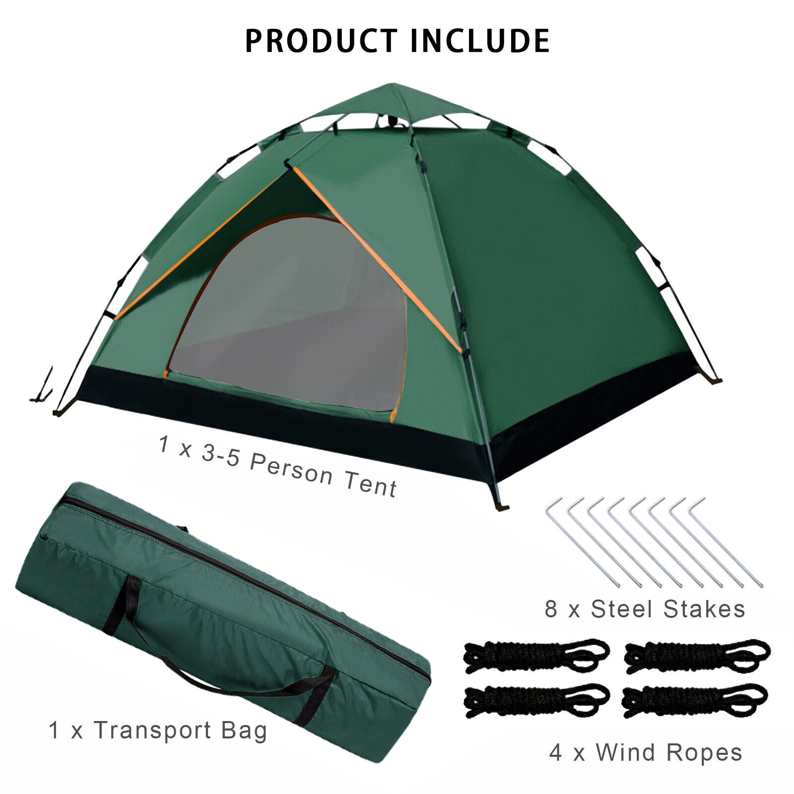 Kitcheniva Pop Up Tent 3-5 Person Camping Tent