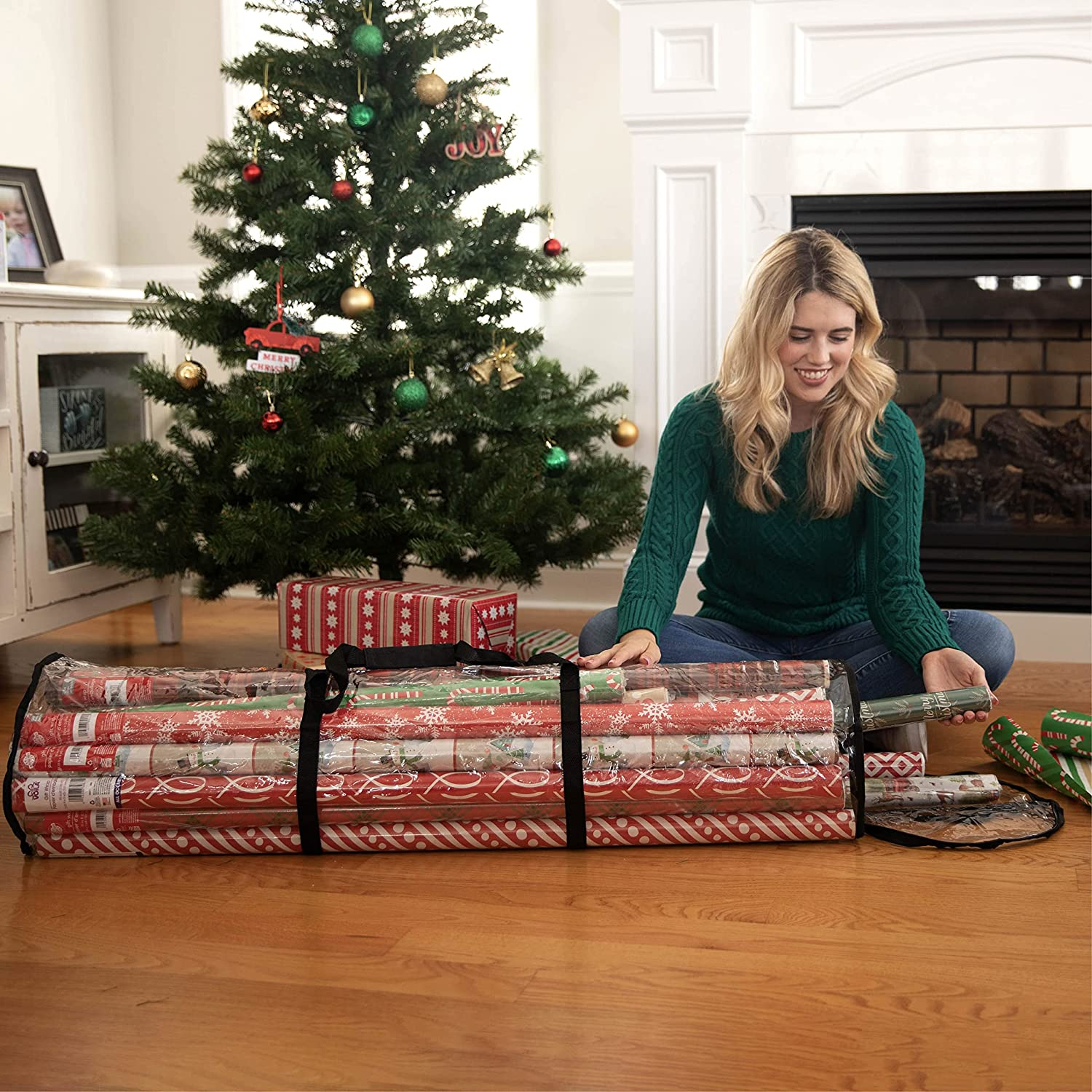 Kitcheniva Christmas Wrapping Paper Storage Bag