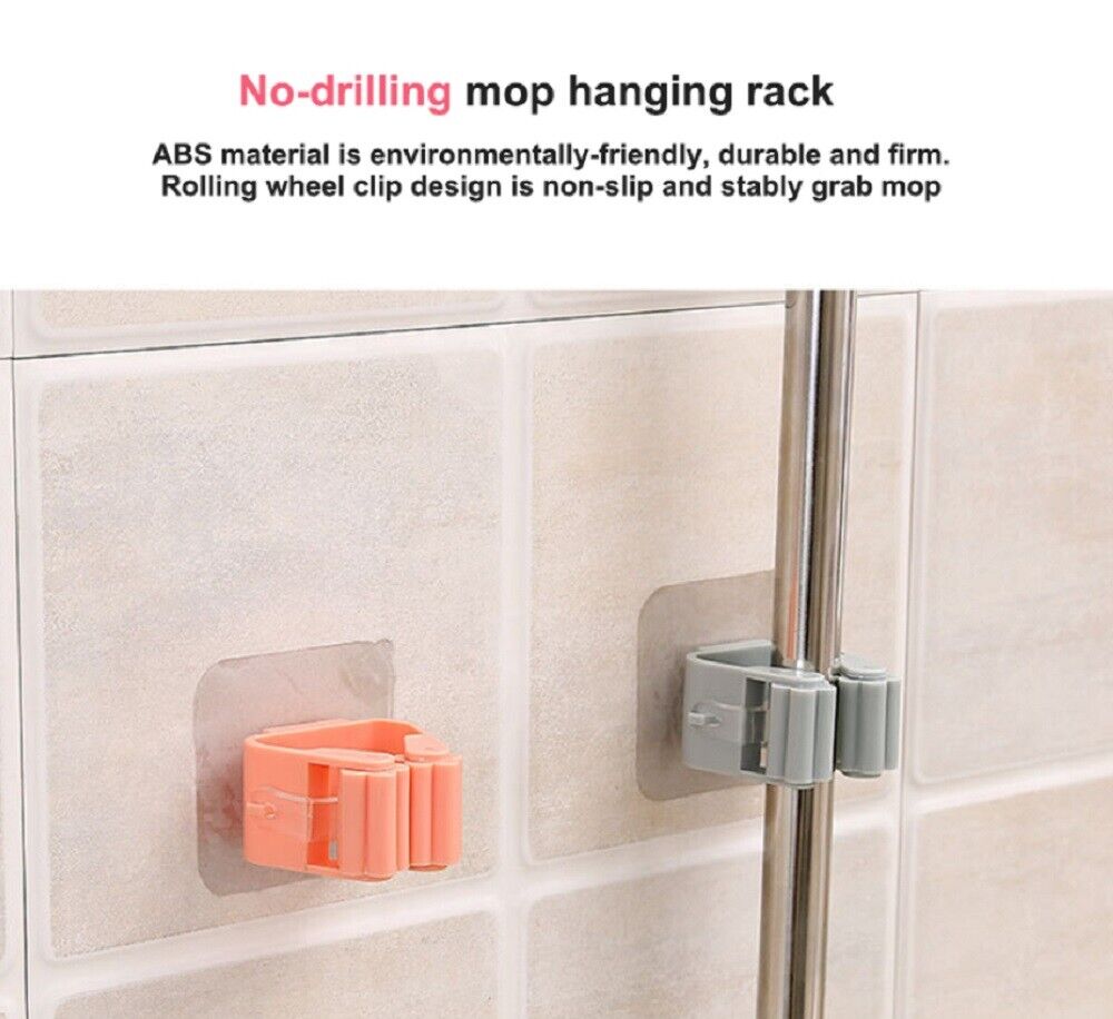 Kitcheniva 5 PCS Wall Mount Mop Broom Holder