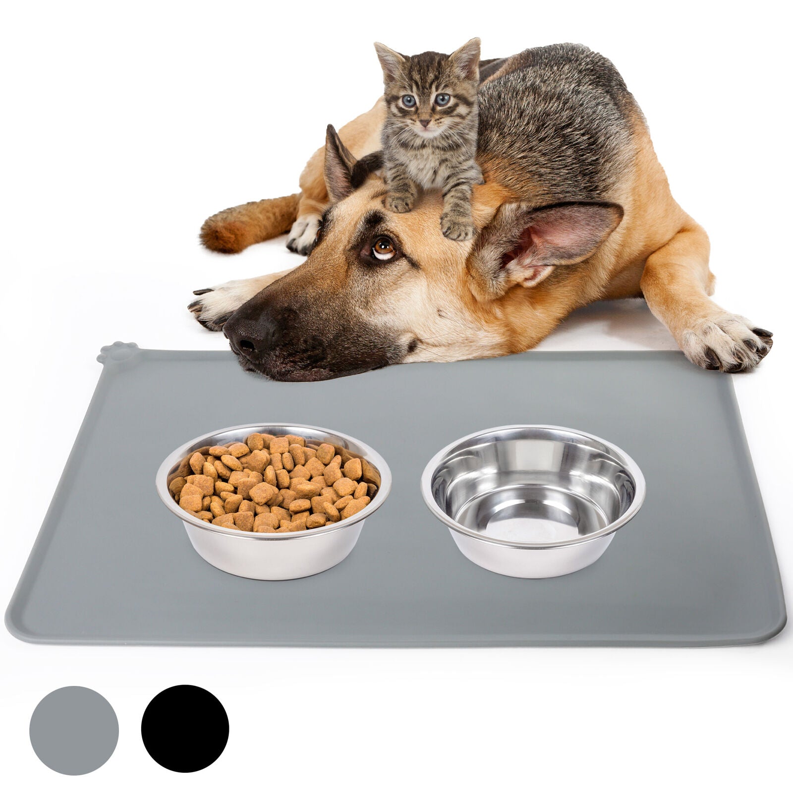 Kitcheniva Silicone Pet Feeding Mat Non Slip Pet Food Placemat