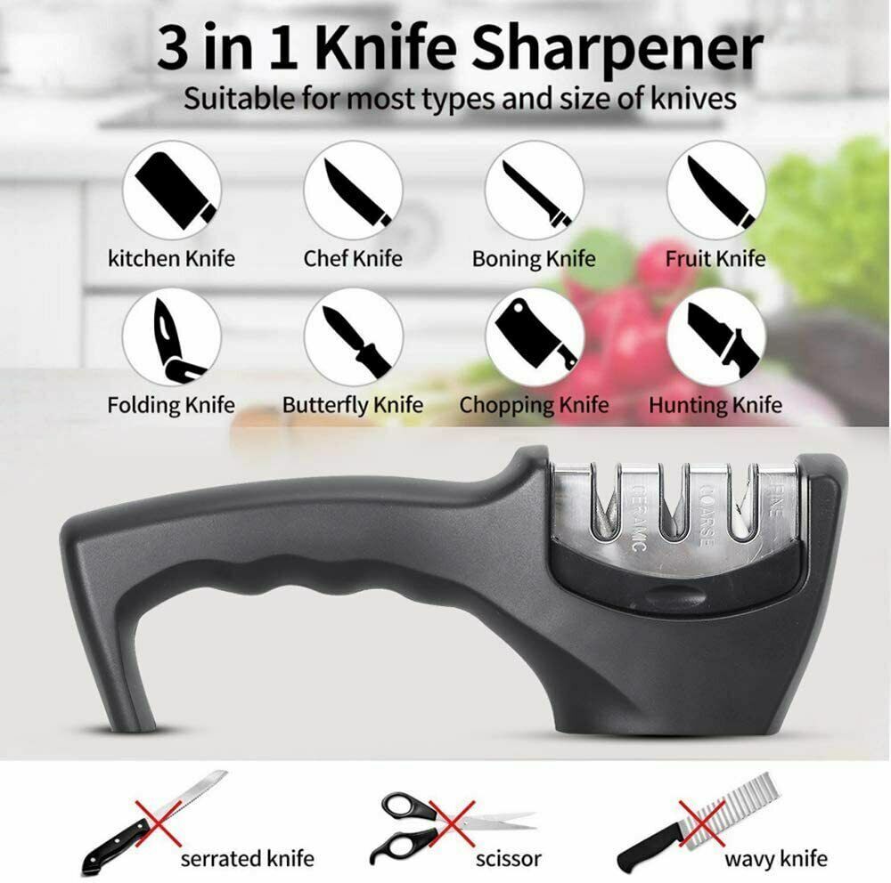 Kitcheniva 10-Pcs Stainless Steel Damascus Kitchen Knives Set with Holder and Sharpener