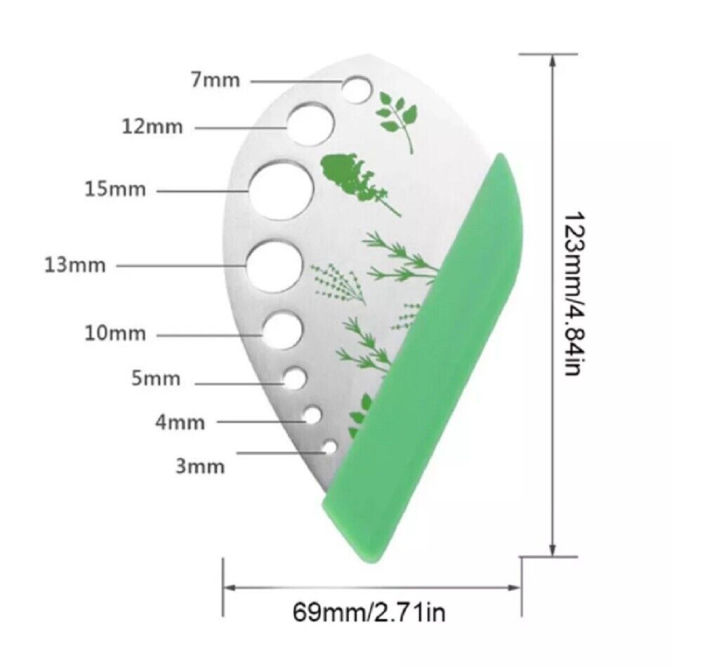 Kitcheniva Stainless Steel Leaf Herb Stripper 9 Holes