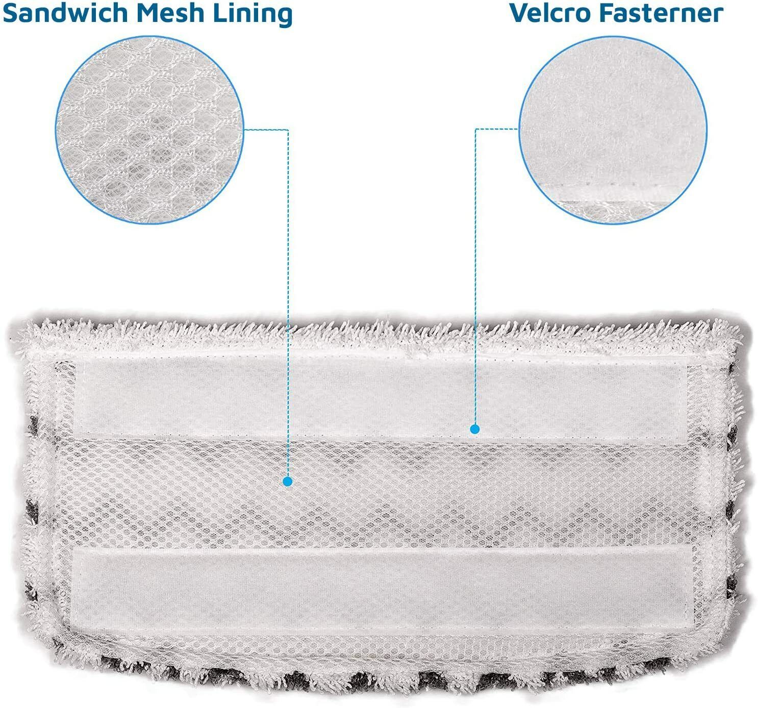 Kitcheniva 3-Pcs Microfiber Steam Mop Pads Replacement For Shark Vacuum