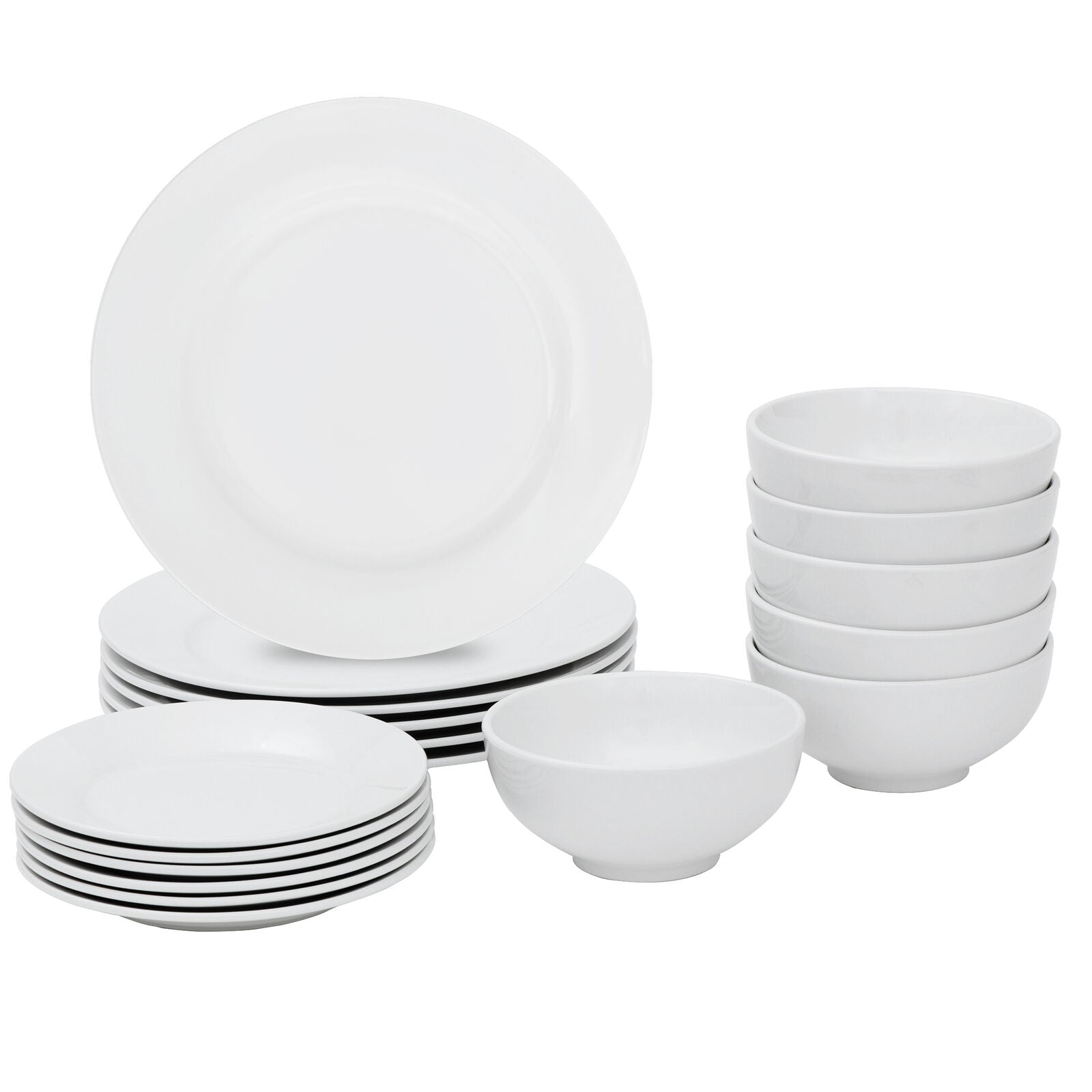 Kitcheniva 18-Pcs Dinnerware Set Round Dinner Plates