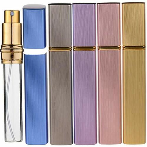 Kitcheniva 5-Pieces 12ml Mini Refillable Travel Perfume Atomizer Bottle Spray