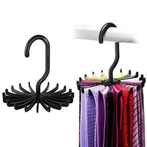 Kitcheniva 360° Rotatable Tie Rack Hanger Organizer