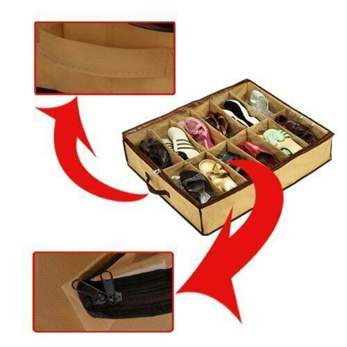 Kitcheniva 24-Pairs Under Bed Shoe Storage Organizer