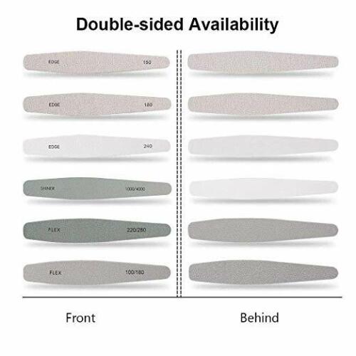 Kitcheniva 6-Pieces Pro Double Sided Manicure Nail File Emery Boards