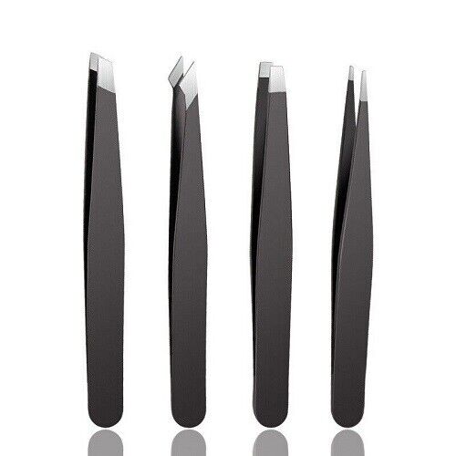 Kitcheniva 4-Pieces Stainless Steel Slant Tip Tweezer