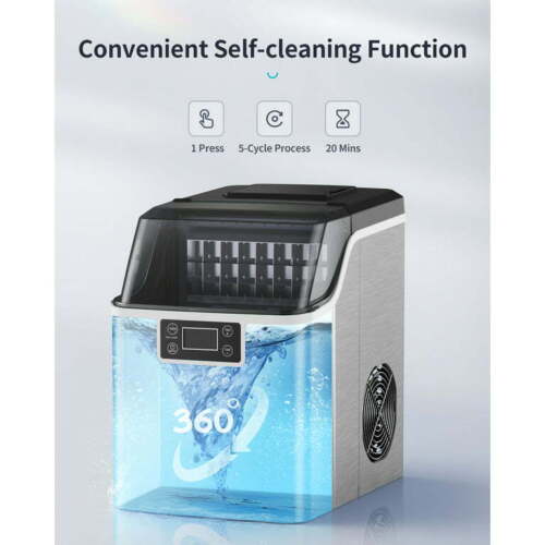 Kitcheniva Portable Ice Maker Machine Self Cleaning 44Lbs