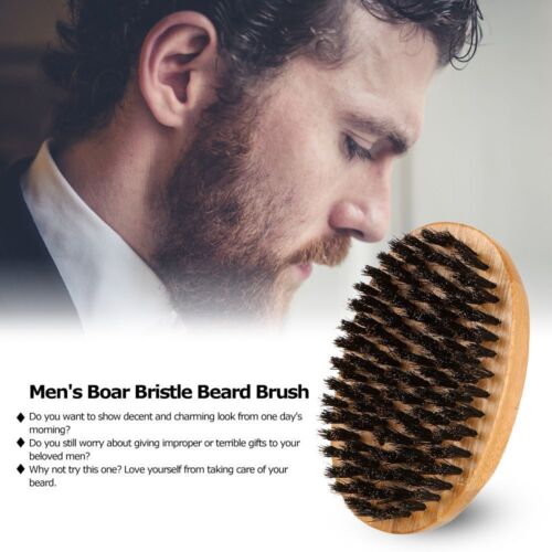 Kitcheniva Men Boar Hair Bristle Beard Mustache Brush