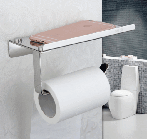 Kitcheniva Toilet Paper Holder With Storage Shelf