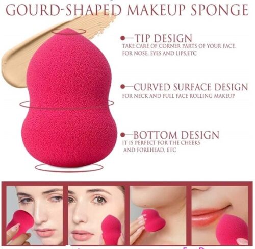 Kitcheniva 3-Pieces Makeup Foundation Sponge Blender Puff Flawless Powder With Makeup Sponge Holder