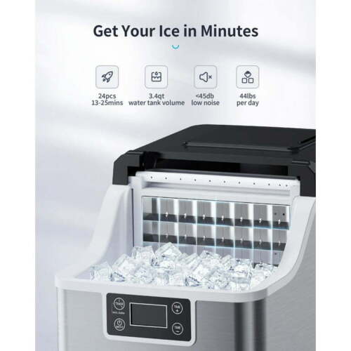 Kitcheniva Portable Ice Maker Machine Self Cleaning 44Lbs