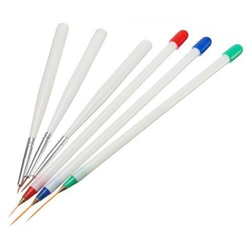 Kitcheniva 6-Pieces Acrylic French Nail Art Pen Brush