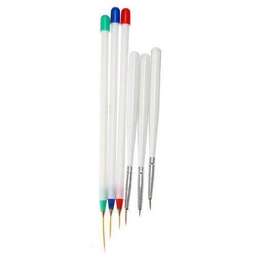 Kitcheniva 6-Pieces Acrylic French Nail Art Pen Brush