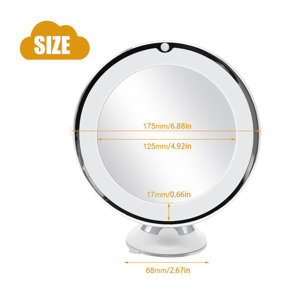 Kitcheniva 10-Times Magnification Makeup Magnifying LED Light Mirror