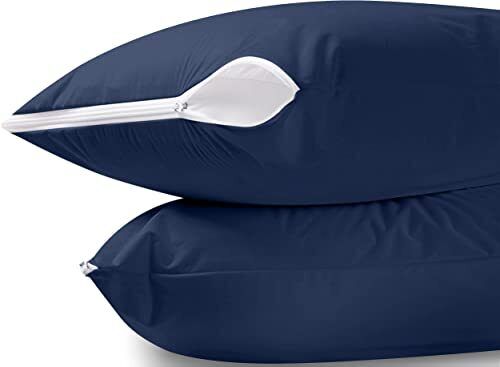 Kitcheniva Bedding Bug Proof Zippered Pillow Encasement Waterproof