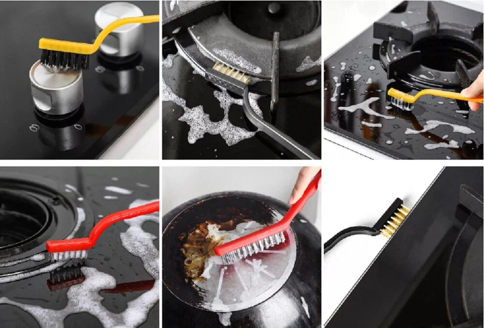 Kitcheniva Gas Stove Cleaning Brush Set 3 Pcs