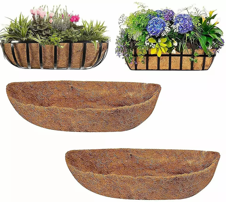 Kitcheniva 48" Trough Planter Basket Coco Liner Replacement 2 Pcs