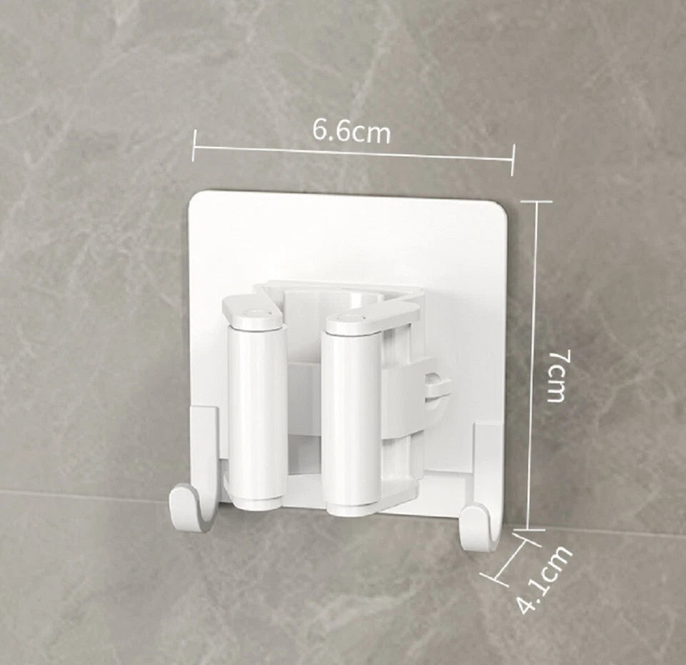Kitcheniva Self Adhesive Broom Mop Holder Set With Hooks