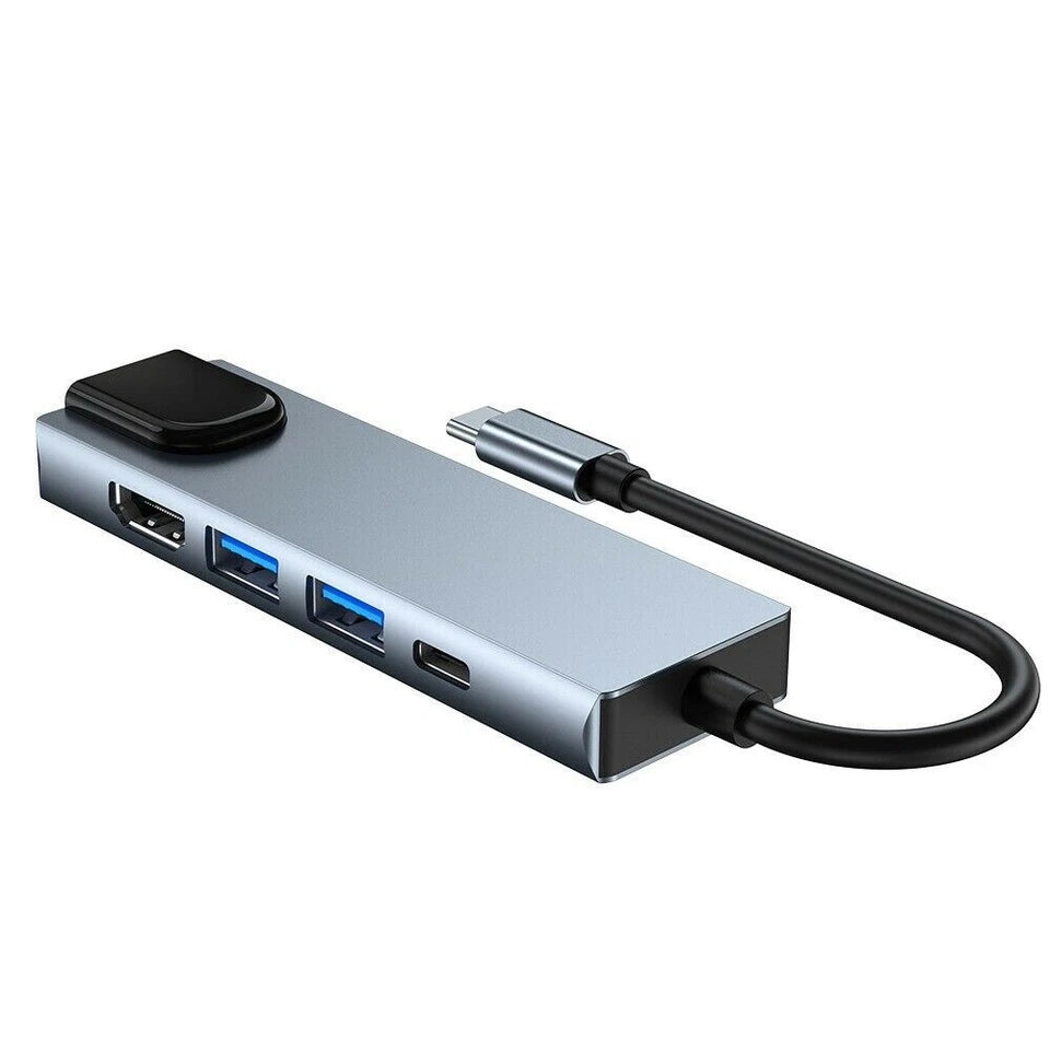 Kitcheniva 5 in 1 USB C Hub to RJ45 Ethernet Type C Hub Adapter Charger