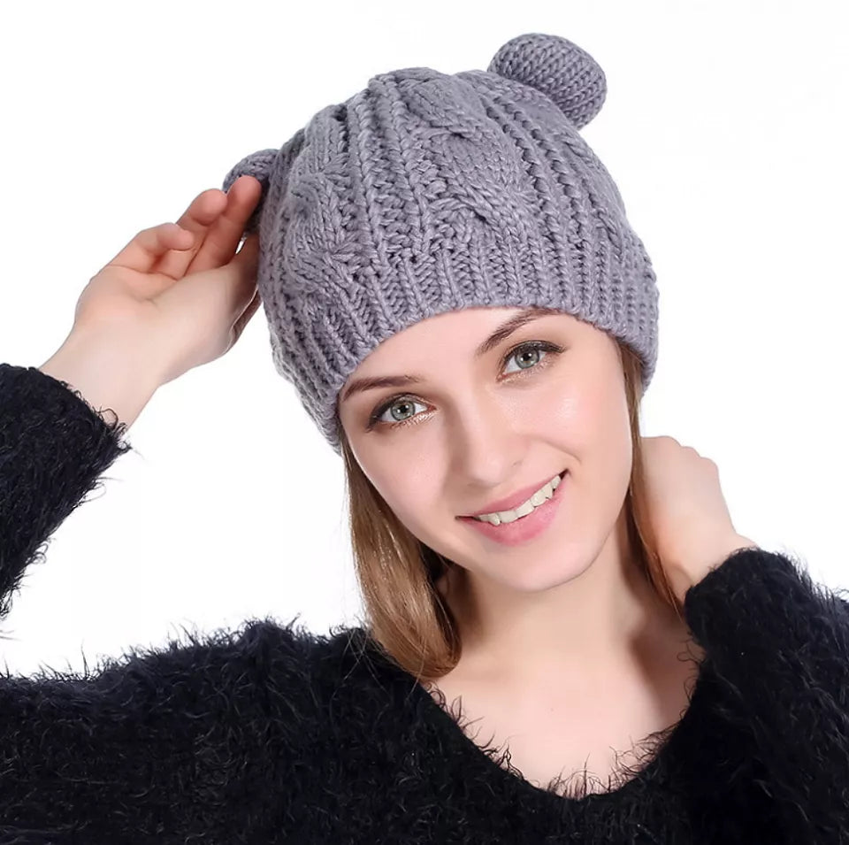 Kitcheniva Women Winter Beanie Crochet Braided Knit Hat