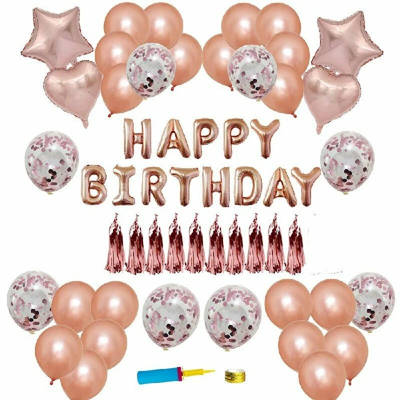 Kitcheniva Happy Birthday Decorations Party Supplies Set 12" 48 Pcs