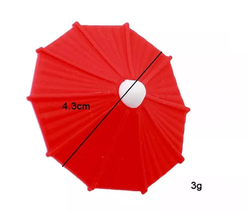 Kitcheniva Silicone Umbrella Drink Markers Glass Charm Tags 6 Pcs