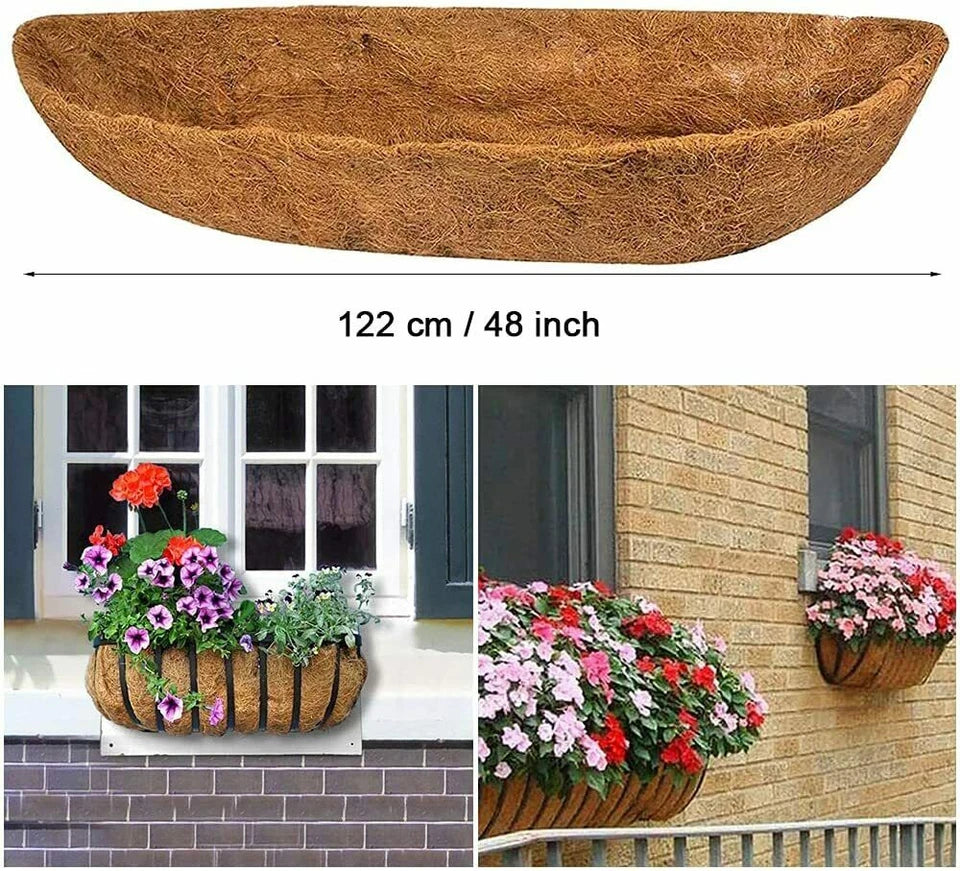Kitcheniva 48" Trough Planter Basket Coco Liner Replacement 2 Pcs