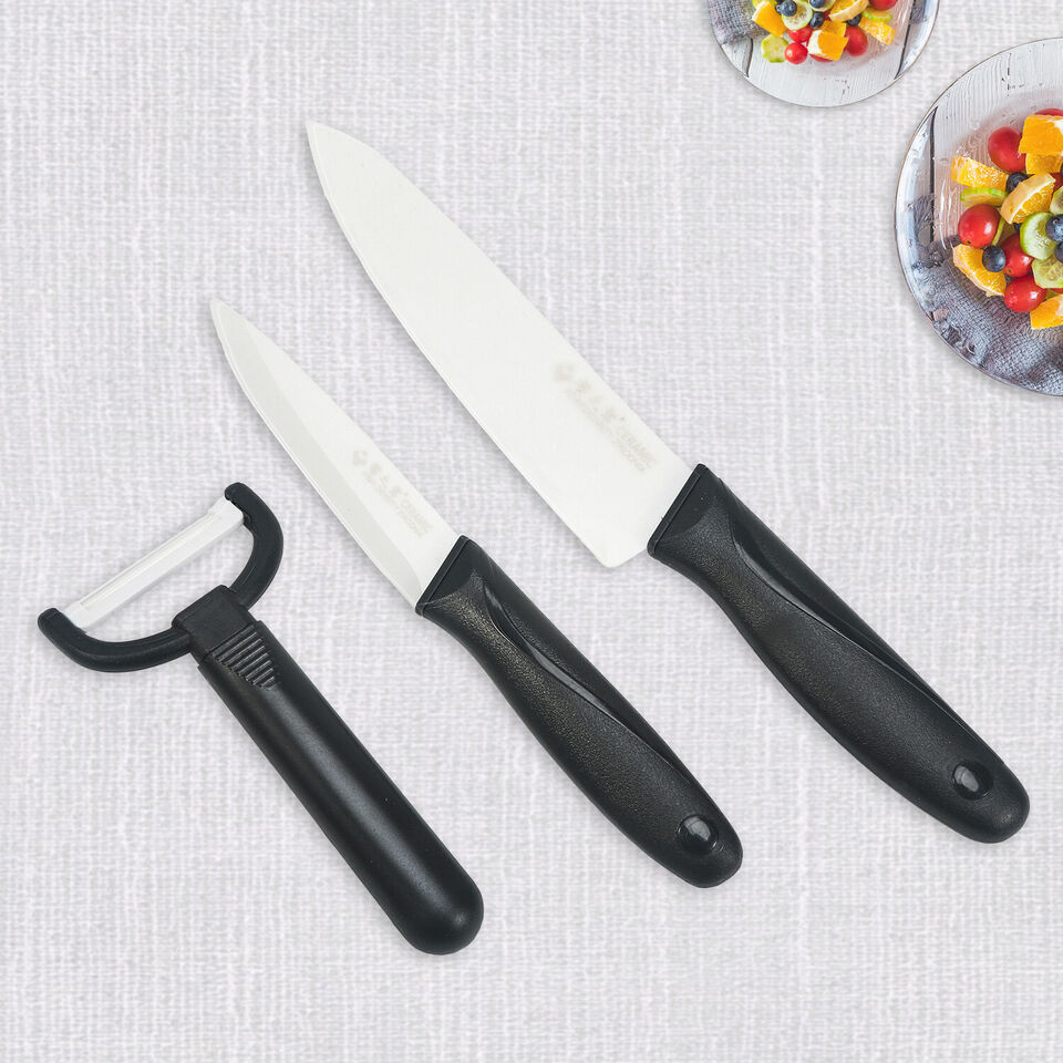 Kitcheniva Blade Sharp Ceramic Kitchen Knife Set and Peeler