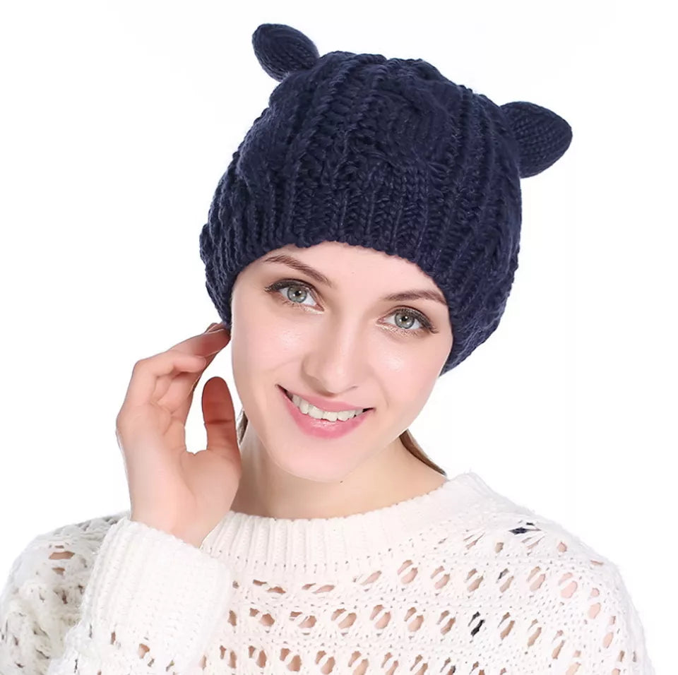 Kitcheniva Women Winter Beanie Crochet Braided Knit Hat