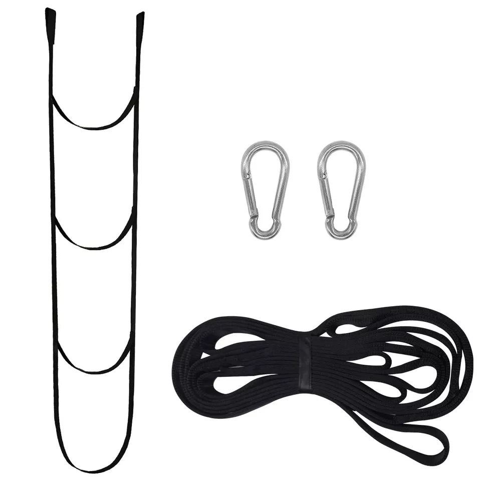 Kitcheniva 3-Step Climbing Stick Aider With Two Durable Carabiners