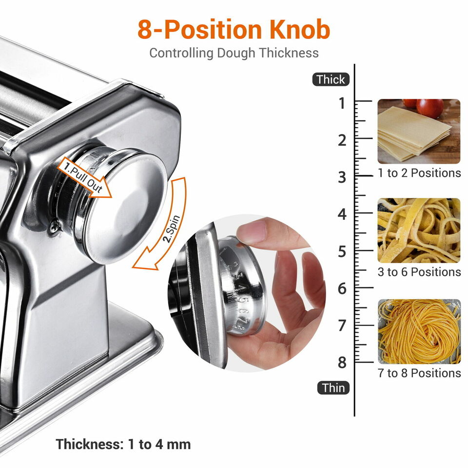 Kitcheniva Stainless Steel Fresh Pasta Maker Roller Machine