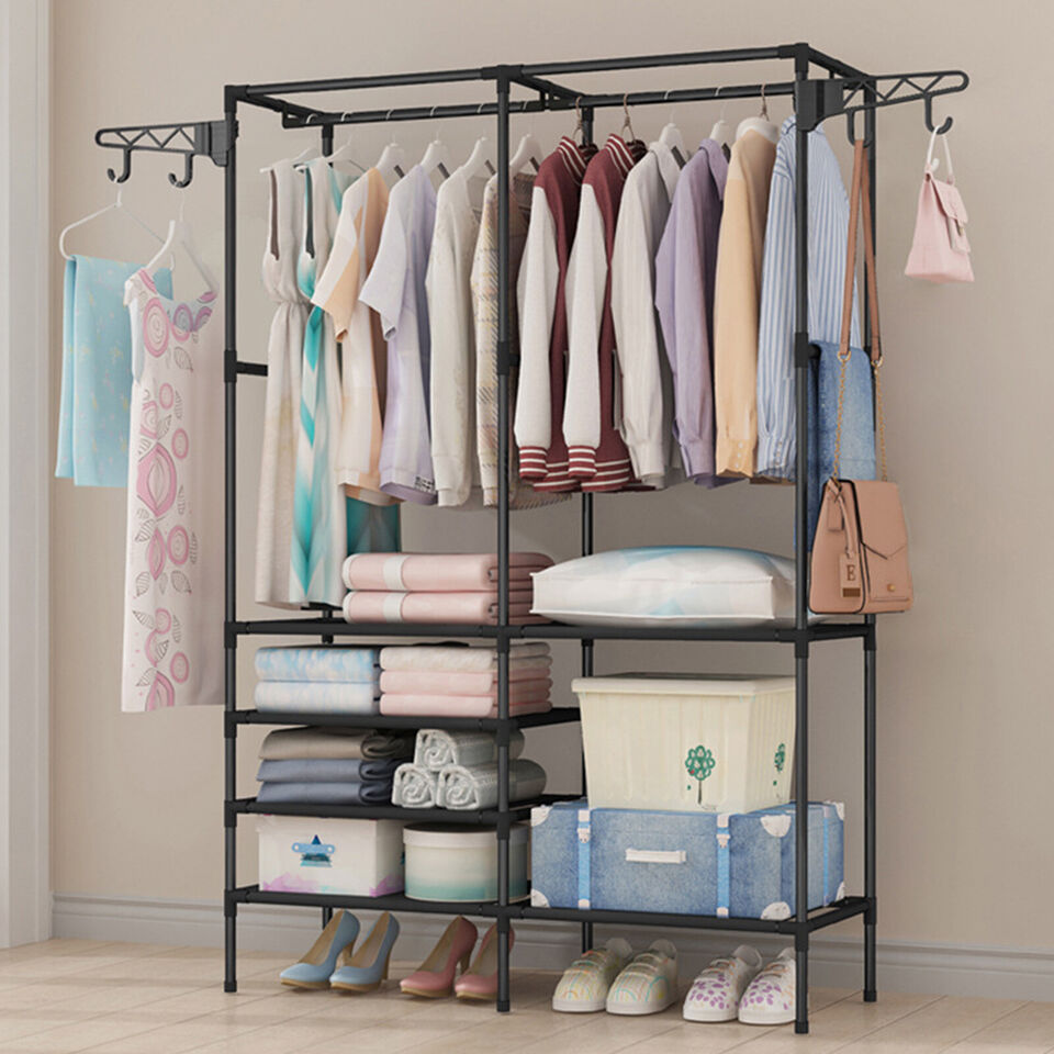 Kitcheniva Heavy Duty Clothes Rack Black