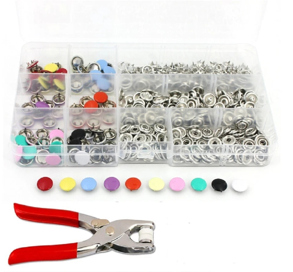 Kitcheniva Metal Snap Button Kit With Fastener Pliers 200 Set