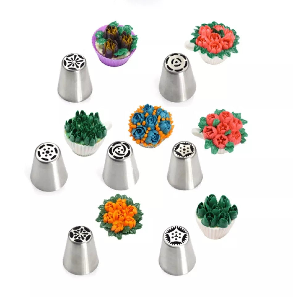Kitcheniva 7 Pcs Russian Flower Icing Piping Nozzles Set