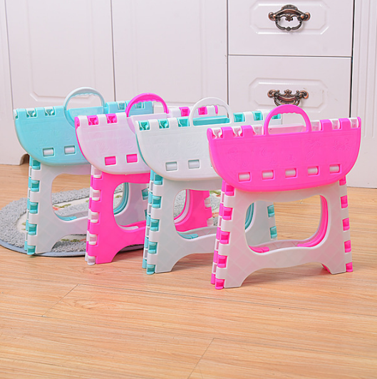 Kitcheniva Portable Plastic Step Stool Chair Folding Stool Camping Chair