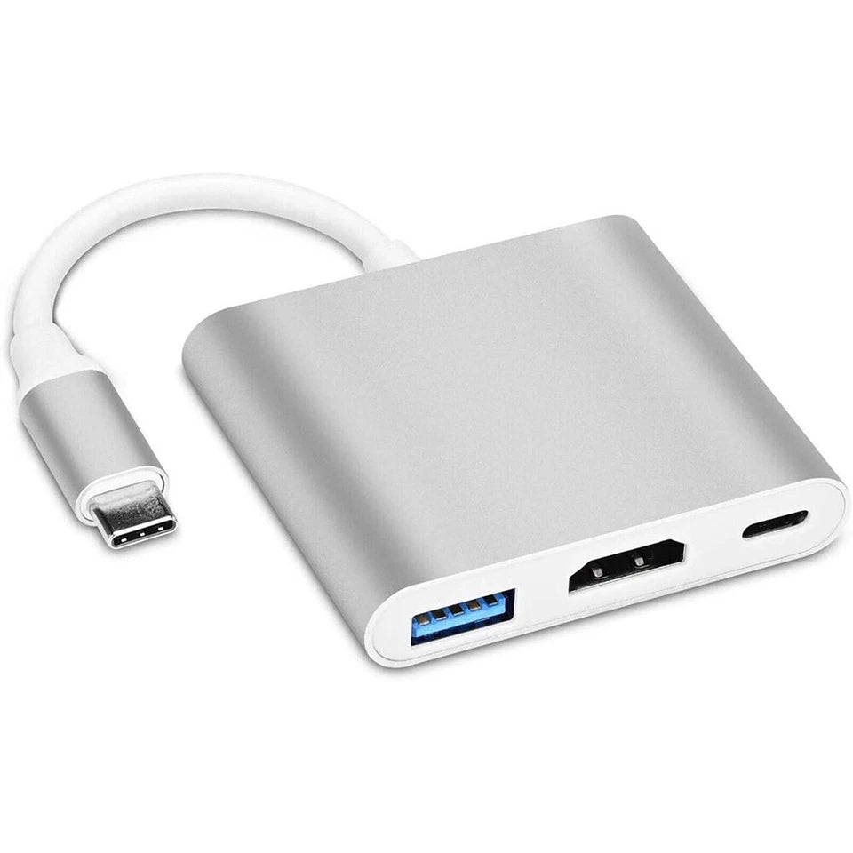Kitcheniva Type C USB 3.1 to USB-C 4K HDMI USB 3.0 Adapter Cable 3 in 1 Hub For Macbook Pro