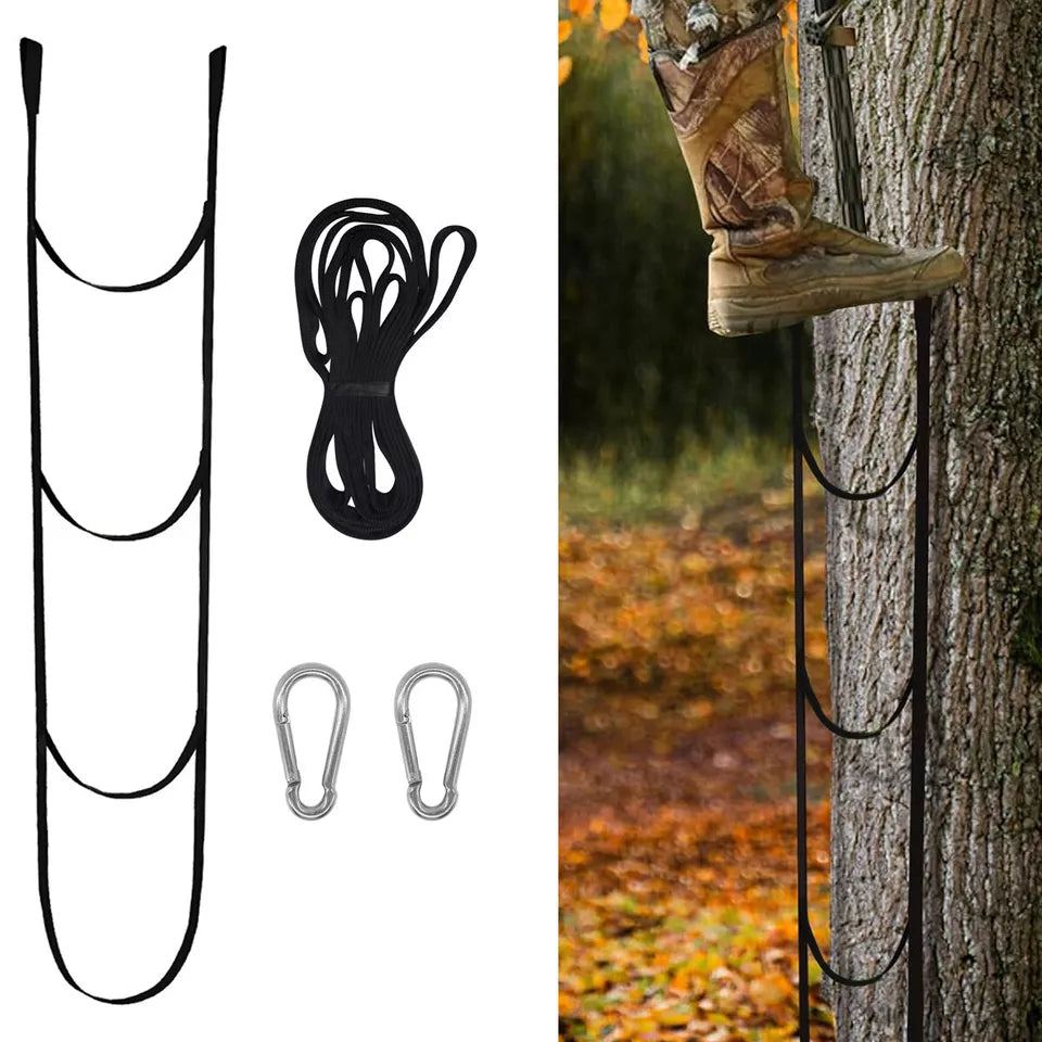 Kitcheniva 3-Step Climbing Stick Aider With Two Durable Carabiners