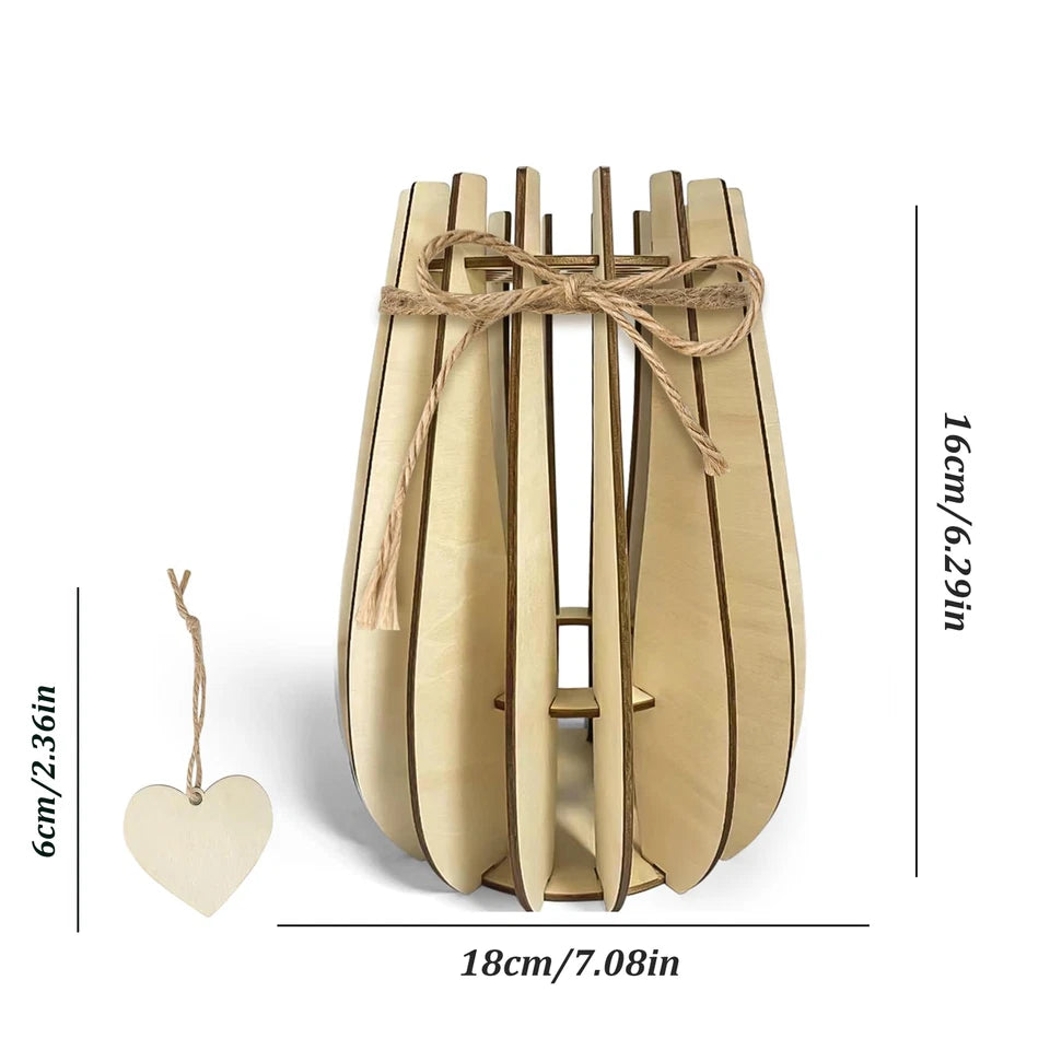 Kitcheniva Wooden Puzzle Flower Vase Display Stand