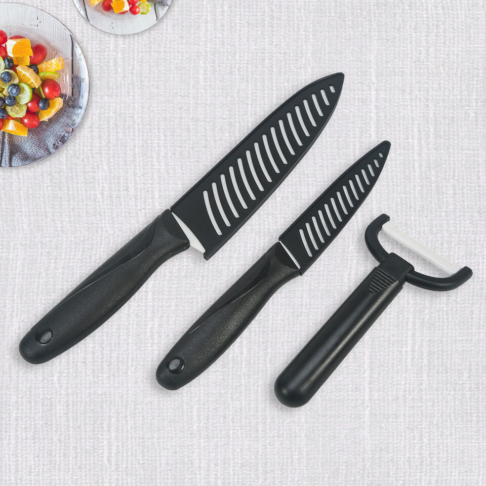 Kitcheniva Blade Sharp Ceramic Kitchen Knife Set and Peeler