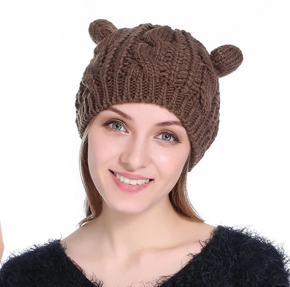 Kitcheniva Women Winter Beanie Crochet Braided Knit Hat