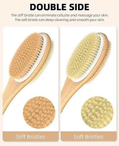 Kitcheniva Premium Natural Bristle Wooden Bath Shower Body Back Brush