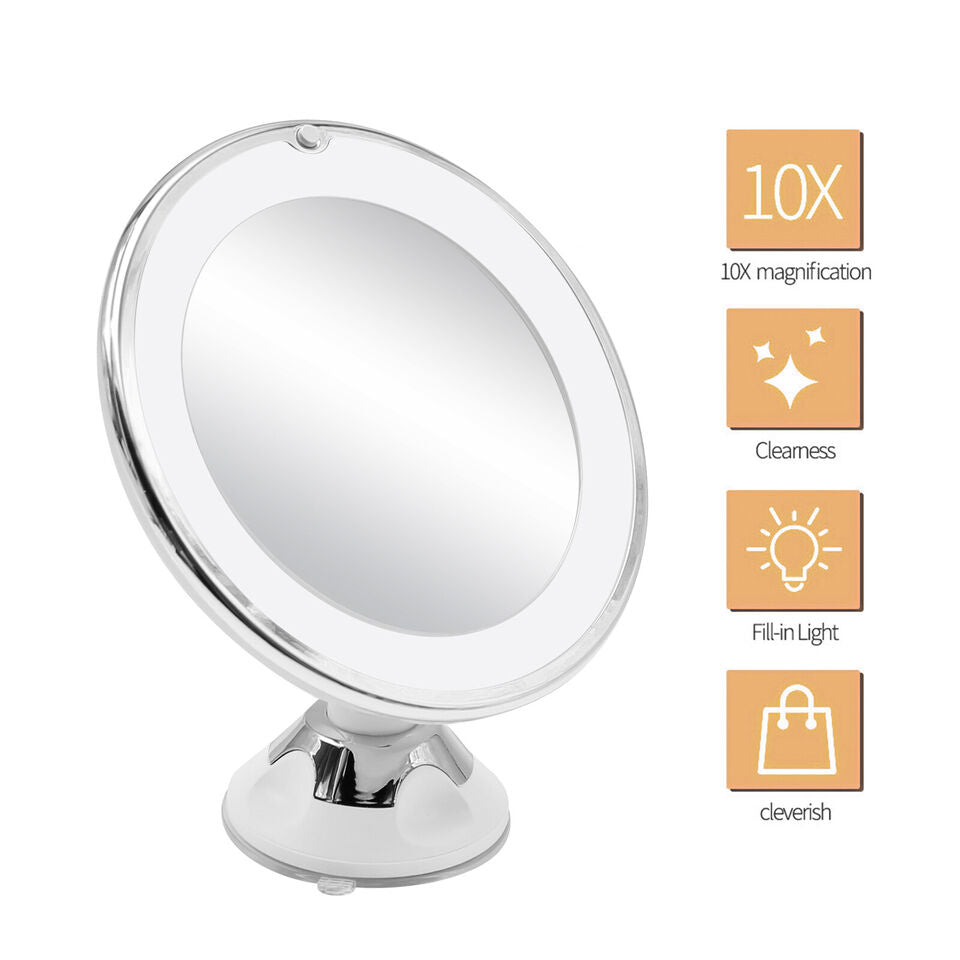 Kitcheniva 10-Times Magnification Makeup Magnifying LED Light Mirror